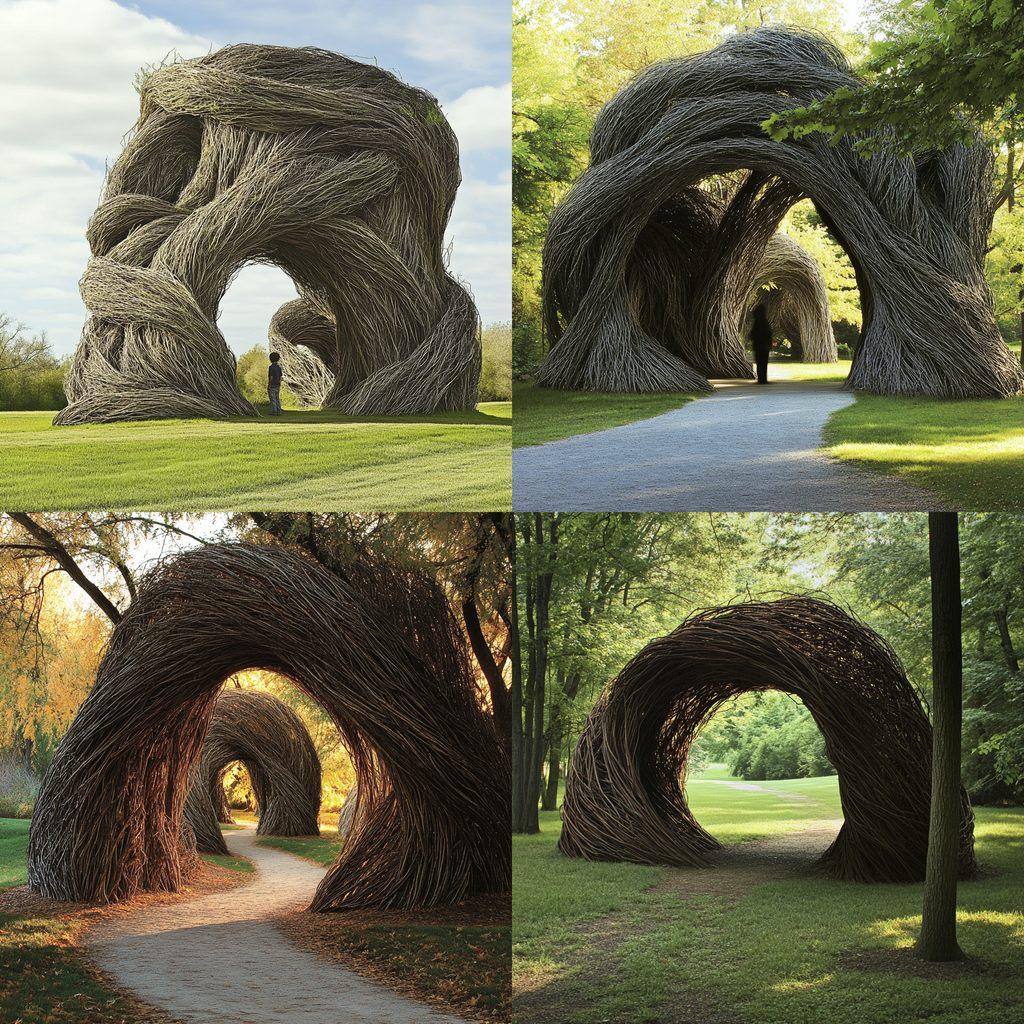 Patrick Dougherty style, Midjourney V6.1, render 1 of 4
