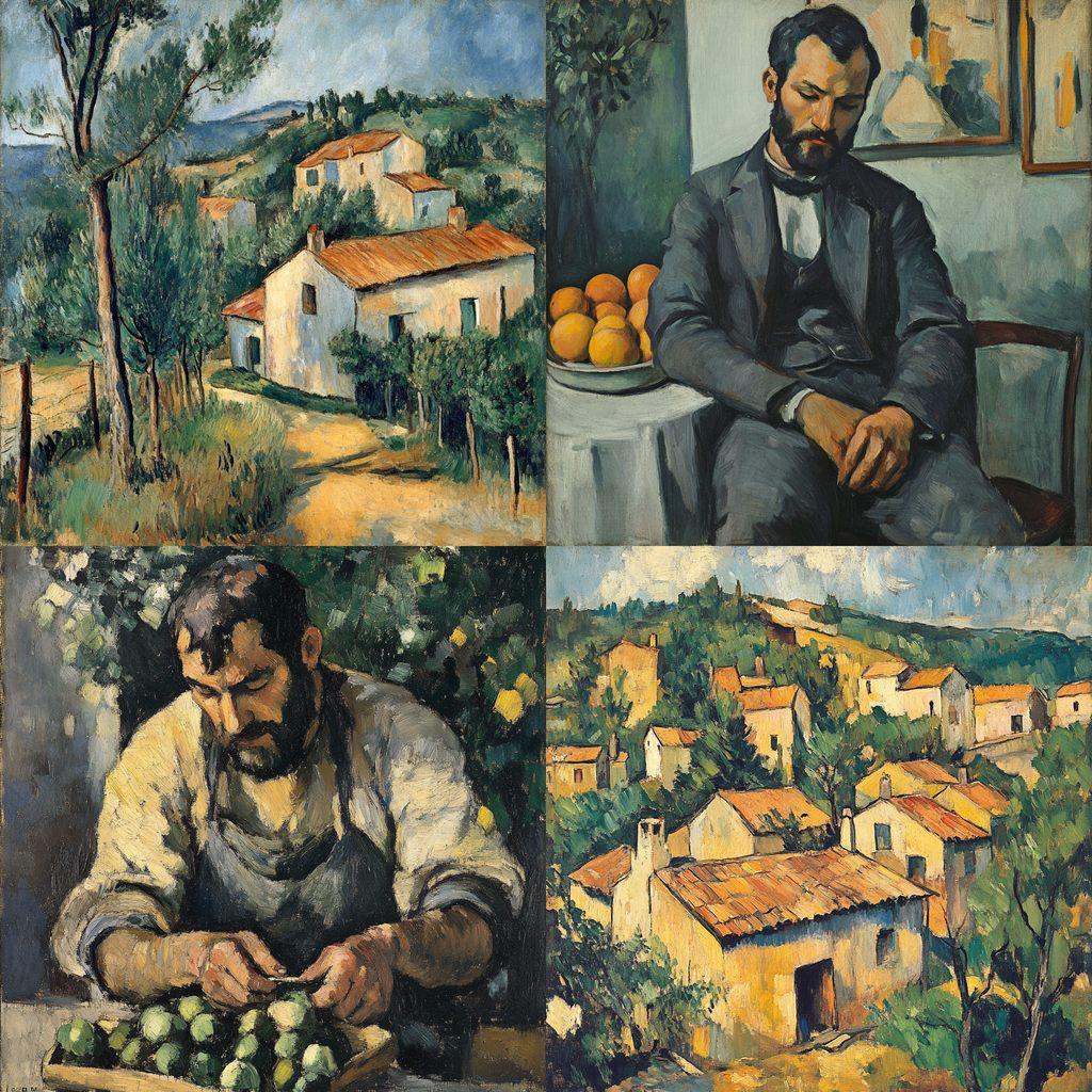 Paul Cezanne style, Midjourney V6.1, render 1 of 4