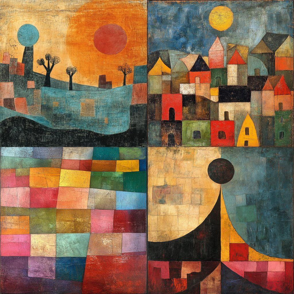 Paul Klee style, Midjourney V6.1, render 1 of 4
