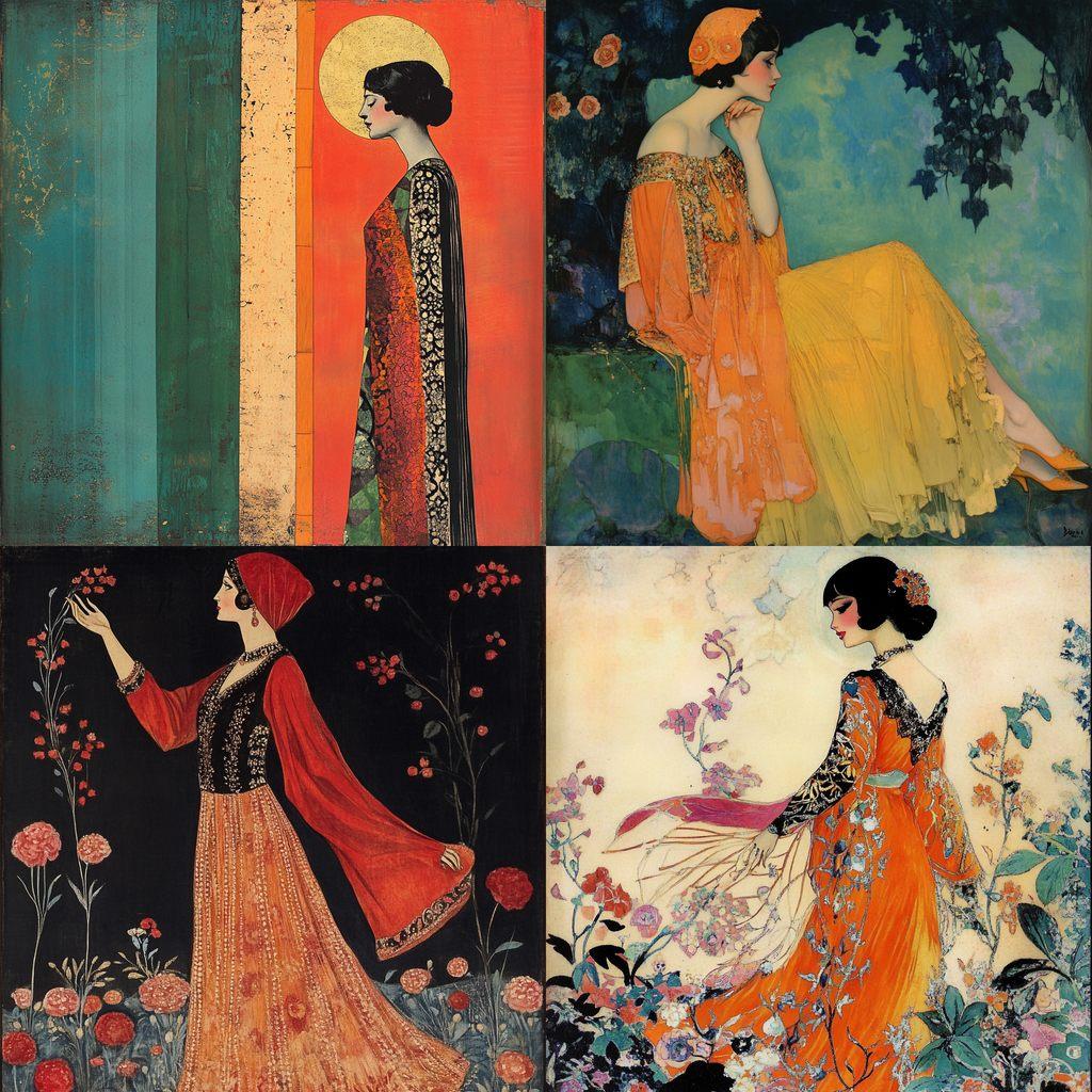 Paul Poiret style, Midjourney V6.1, render 1 of 4