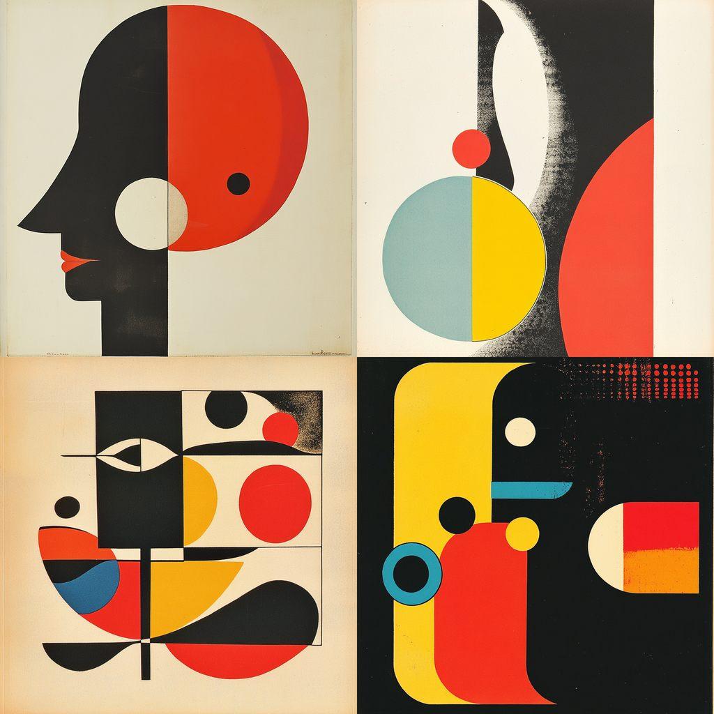 Paul Rand style, Midjourney V6.1, render 1 of 4