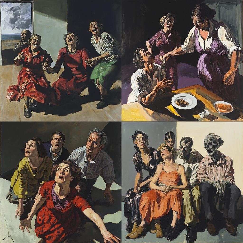 Paula Rego style, Midjourney V6.1, render 1 of 4