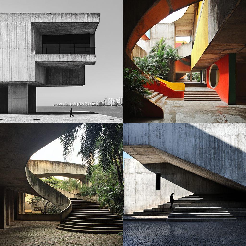 Paulo Mendes da Rocha style, Midjourney V6.1, render 1 of 4