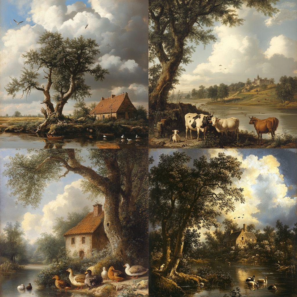 Paulus Potter style, Midjourney V6.1, render 1 of 4