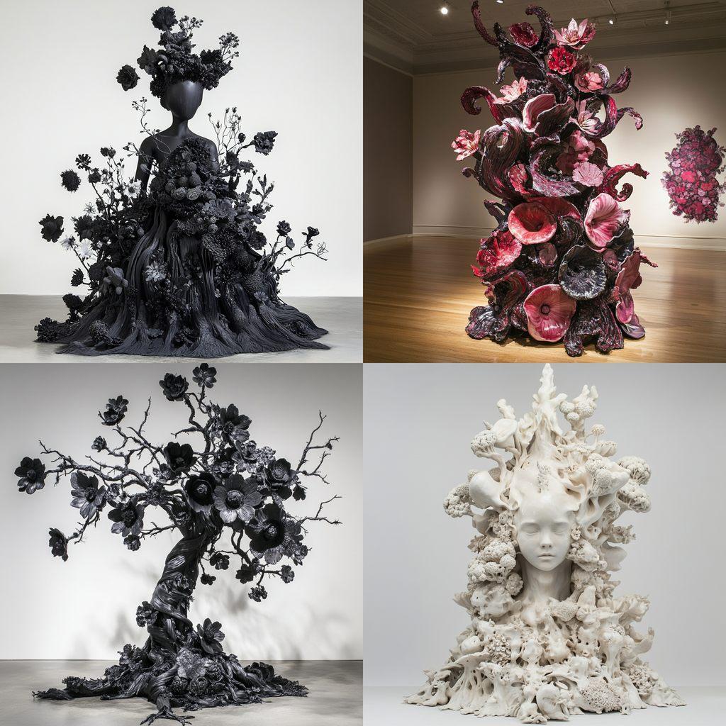 Petah Coyne style, Midjourney V6.1, render 1 of 4