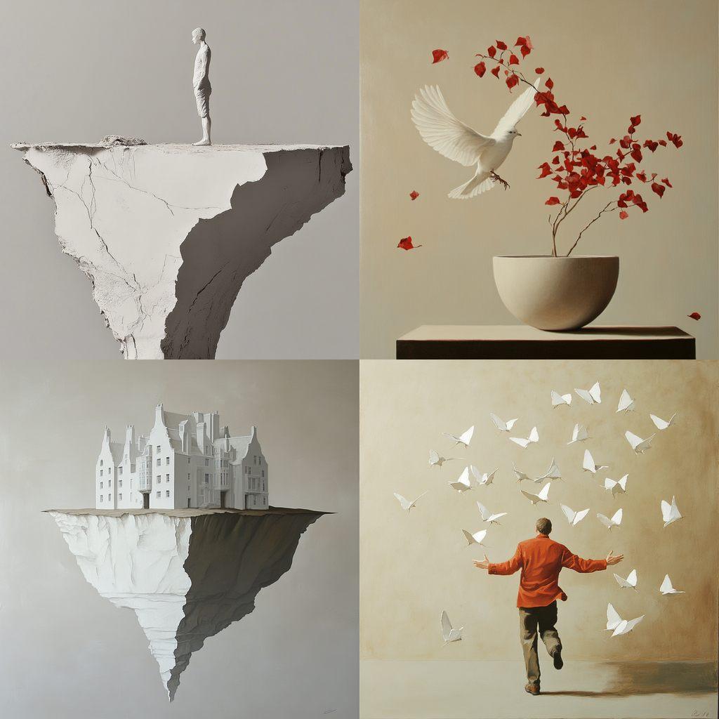 Peter Callesen style, Midjourney V6.1, render 1 of 4