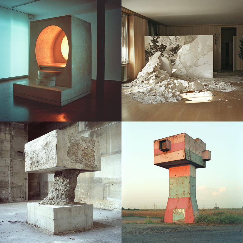 Peter Fischli and David Weiss style, Midjourney V6.1, render 1 of 4
