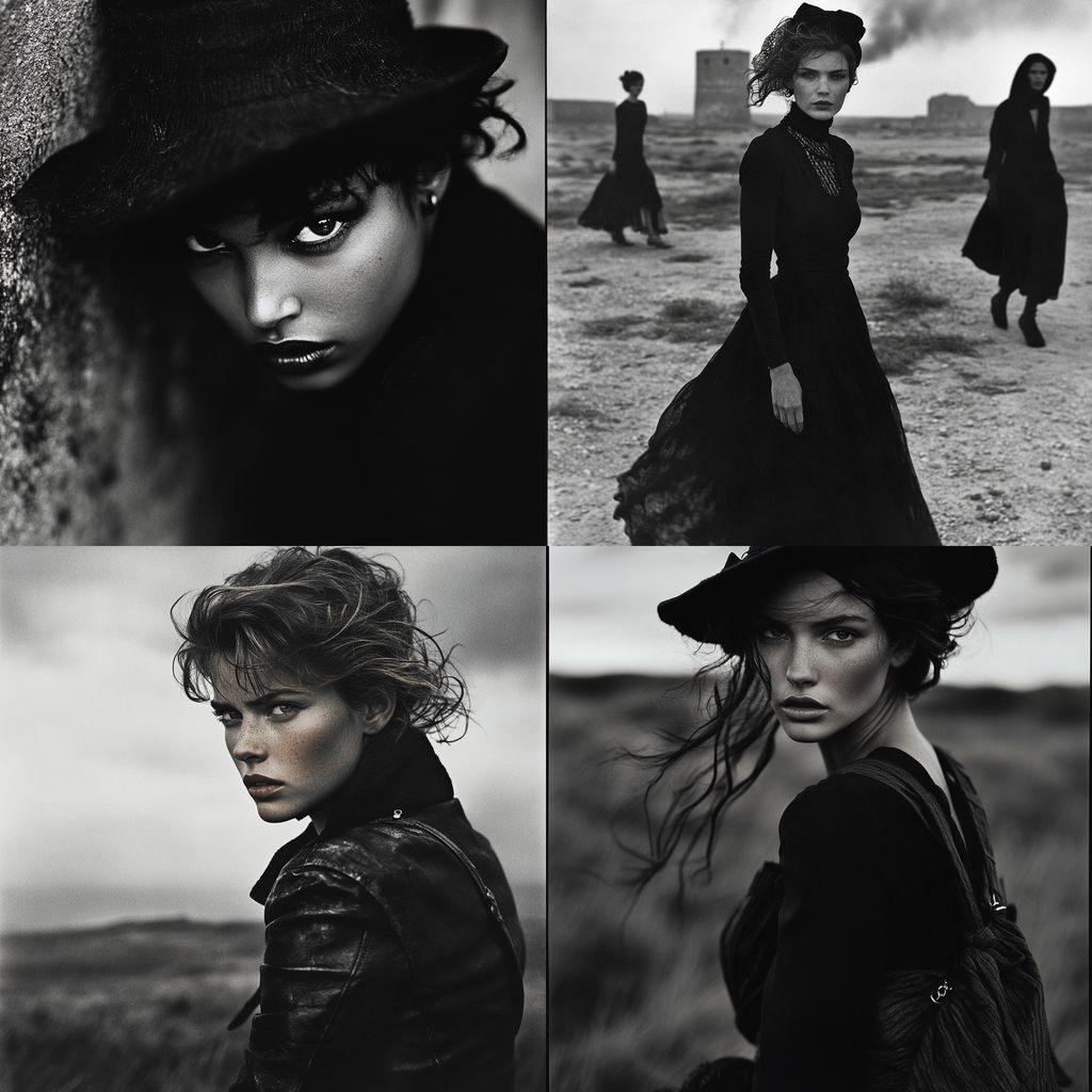 Peter Lindbergh style, Midjourney V6.1, render 1 of 4
