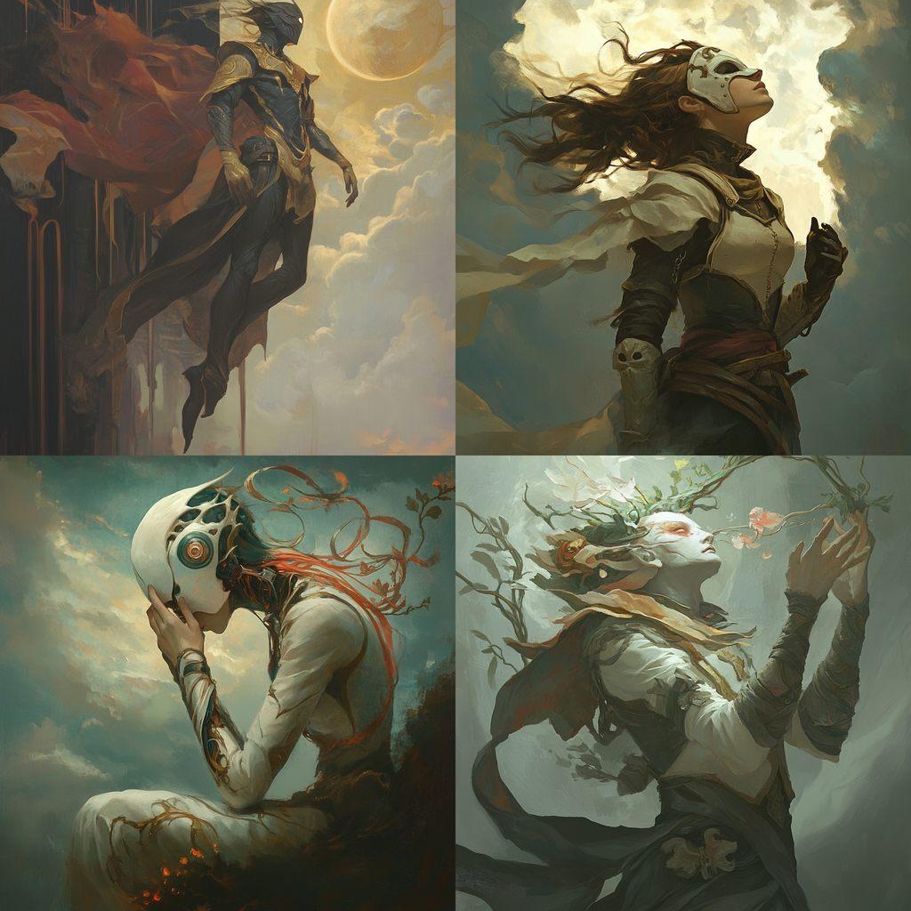 Peter Mohrbacher style, Midjourney V6.1, render 1 of 4