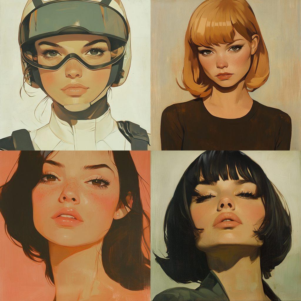 Phil Noto style, Midjourney V6.1, render 1 of 4