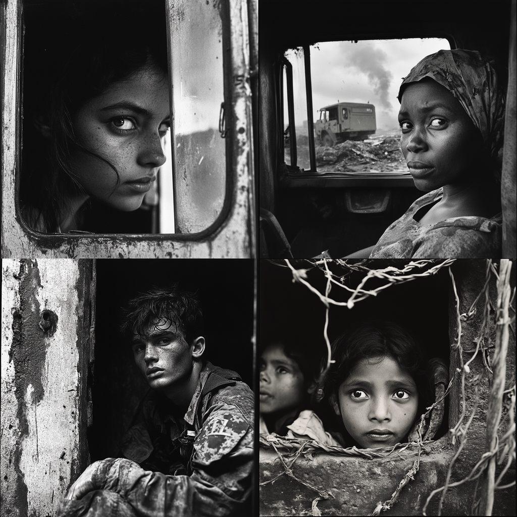 Philip Jones Griffiths style, Midjourney V6.1, render 1 of 4