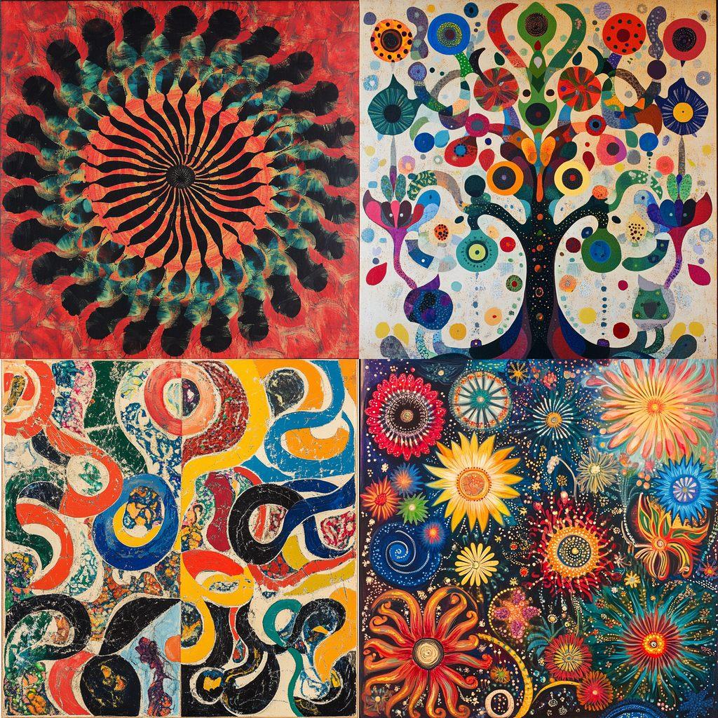Philip Taaffe style, Midjourney V6.1, render 1 of 4