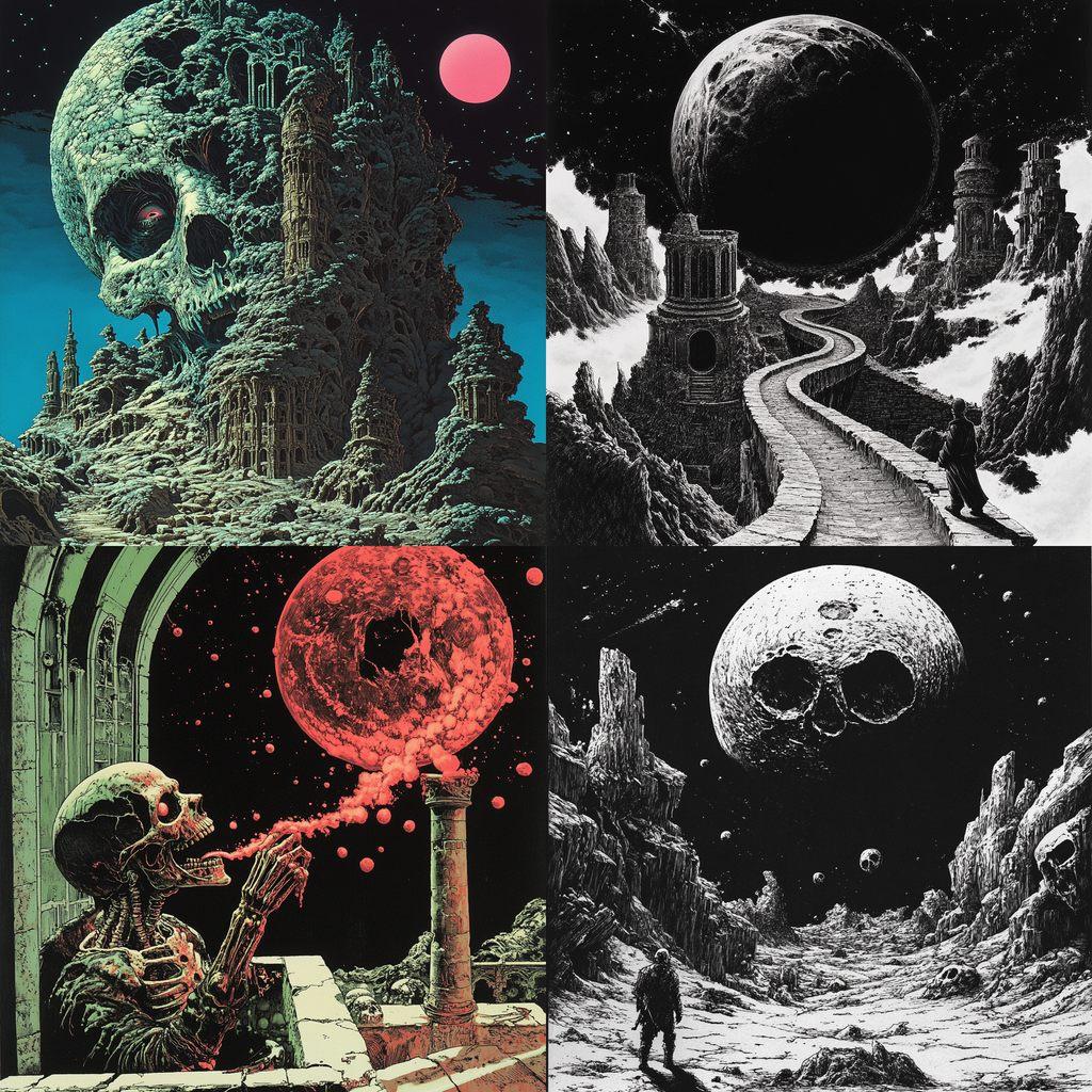 Philippe Caza style, Midjourney V6.1, render 1 of 4