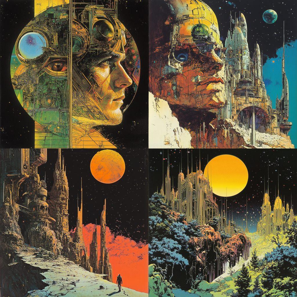 Philippe Druillet style, Midjourney V6.1, render 1 of 4