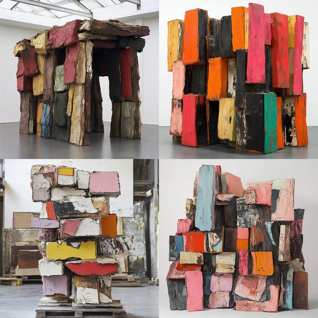 Phyllida Barlow style, Midjourney V6.1, render 1 of 4