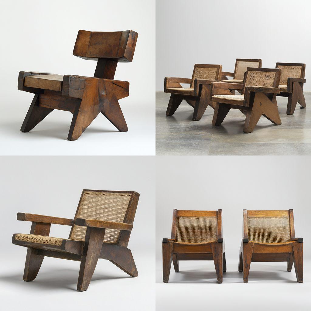 Pierre Jeanneret style, Midjourney V6.1, render 1 of 4