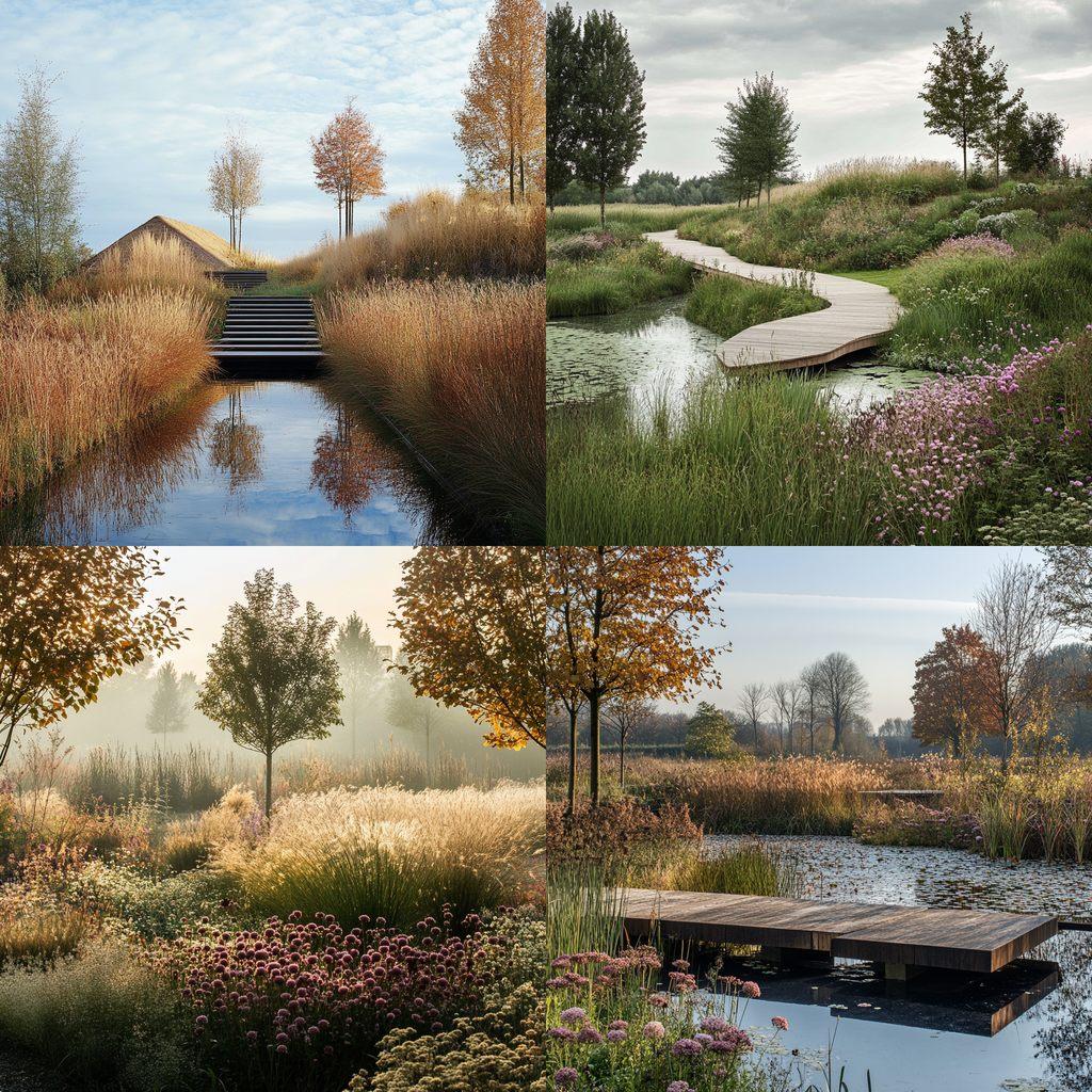 Piet Oudolf style, Midjourney V6.1, render 1 of 4