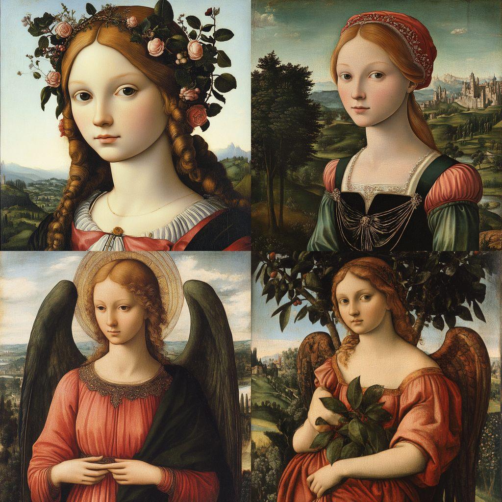 Pietro Perugino style, Midjourney V6.1, render 1 of 4