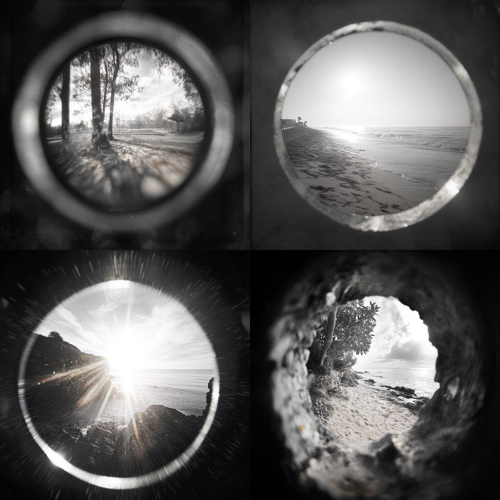 Pinhole lens style, Midjourney V6.1, render 1 of 4