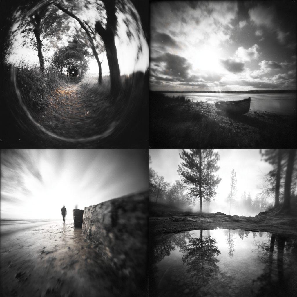 Pinhole photography style, Midjourney V6.1, render 1 of 4