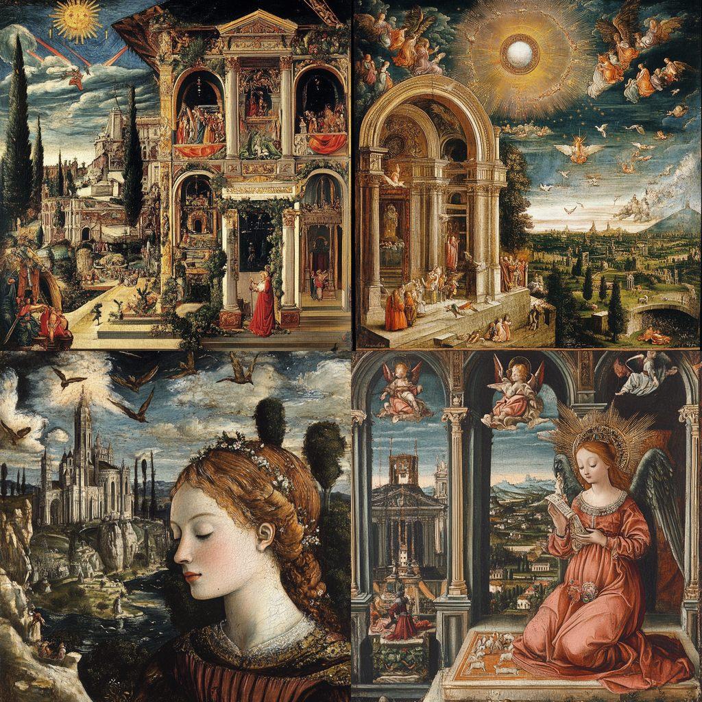 Pinturicchio style, Midjourney V6.1, render 1 of 4