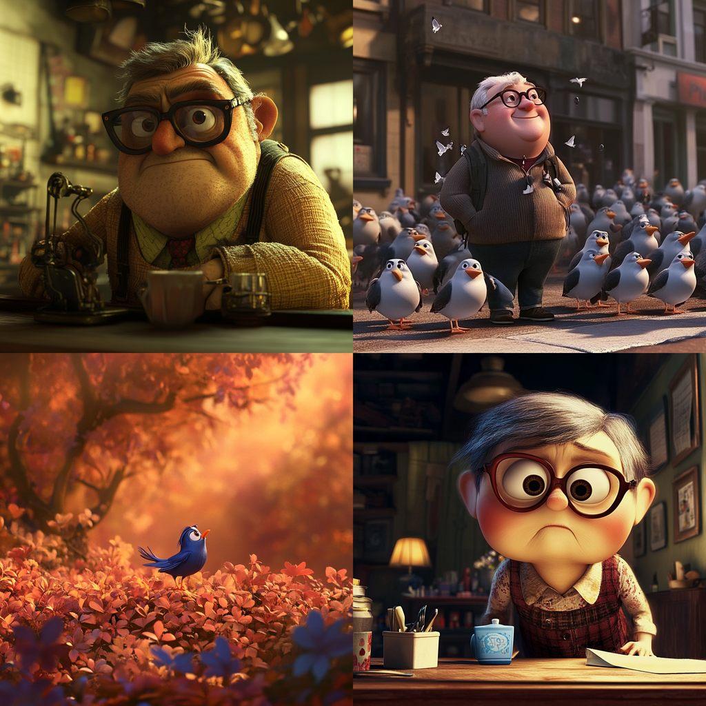 Pixar studio style, Midjourney V6.1, render 1 of 4