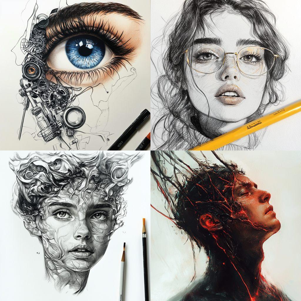 Pixel drawing style, Midjourney V6.1, render 1 of 4