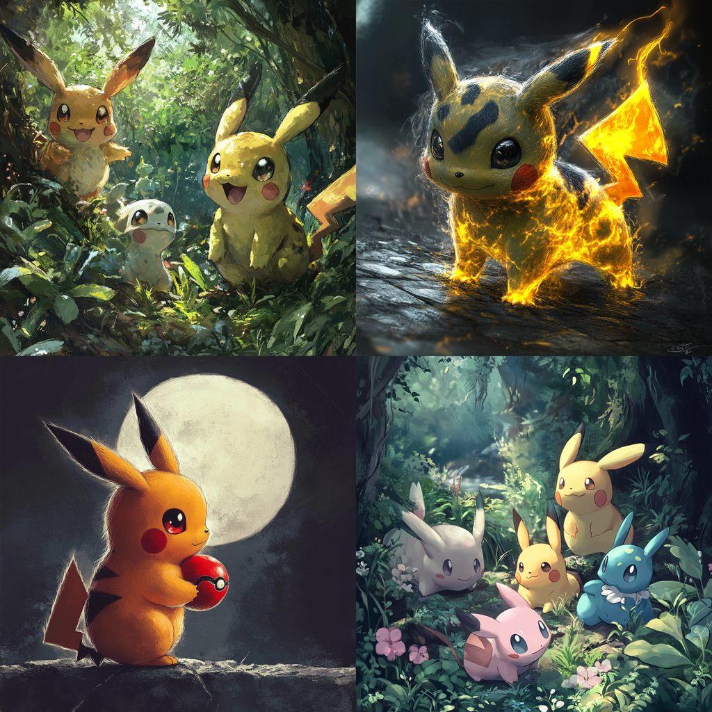 Pokemon style, Midjourney V6.1, render 1 of 4