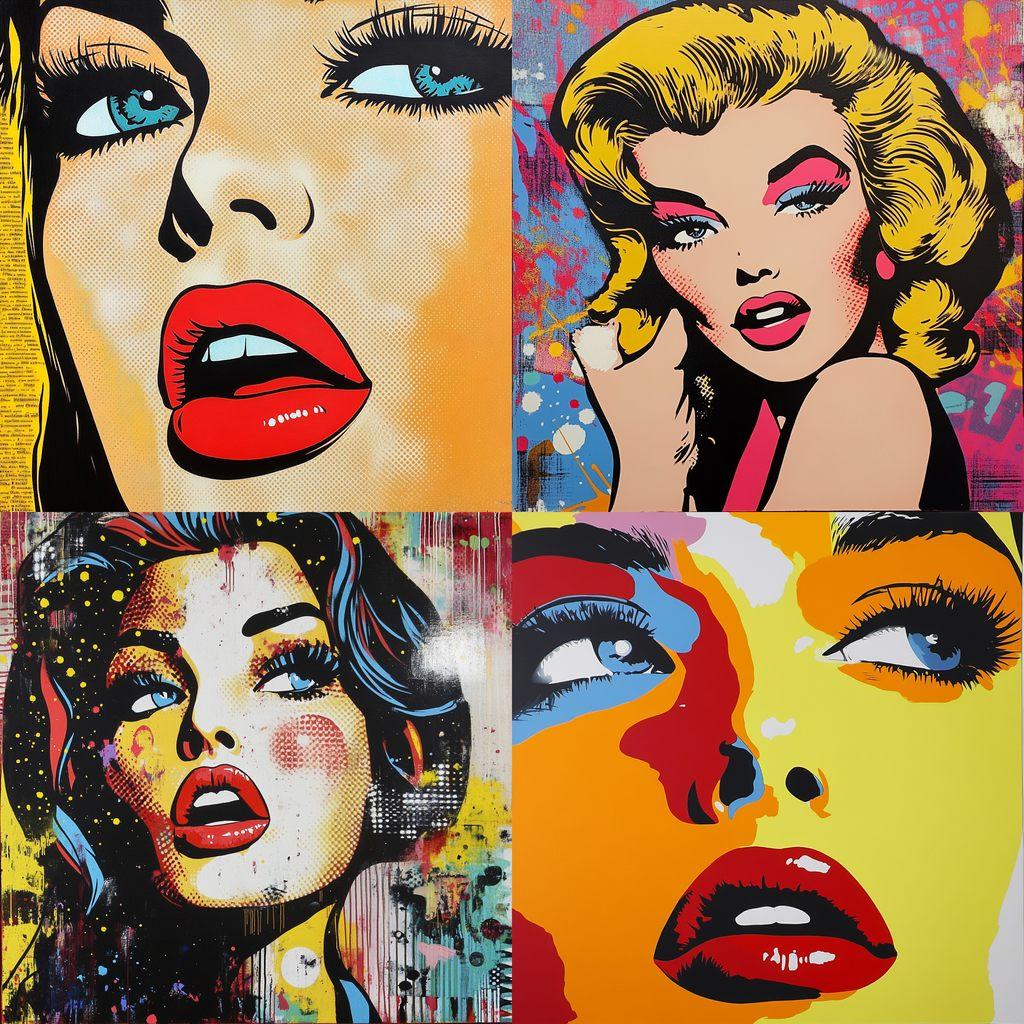 Pop art style, Midjourney V6.1, render 1 of 4