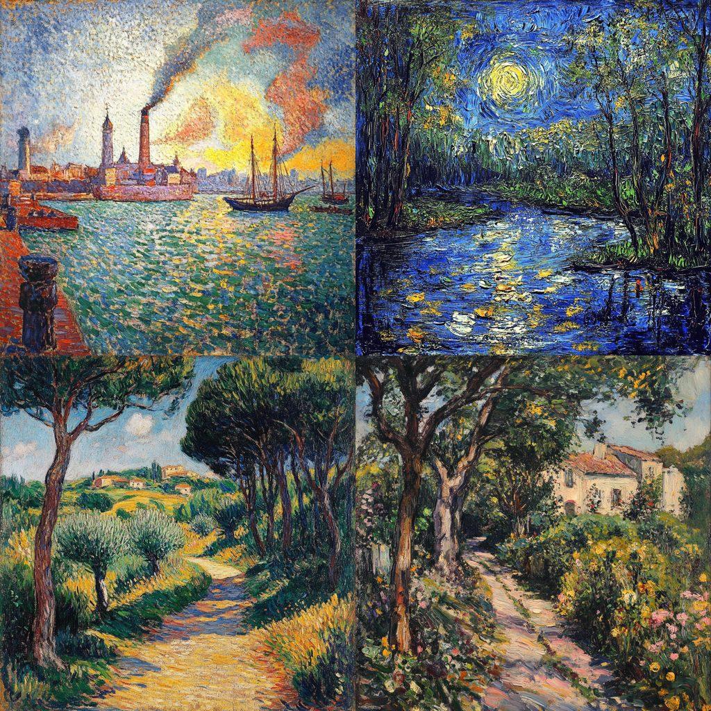 Post-impressionism style, Midjourney V6.1, render 1 of 4