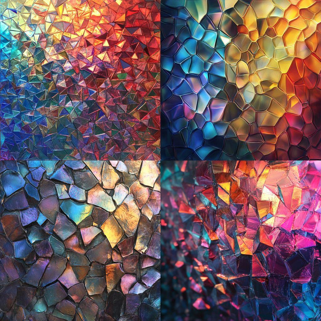 Prismatic texture style, Midjourney V6.1, render 1 of 4