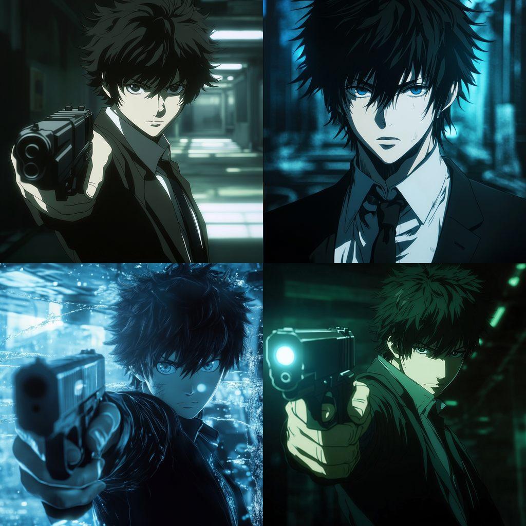 Psycho-Pass style, Midjourney V6.1, render 1 of 4