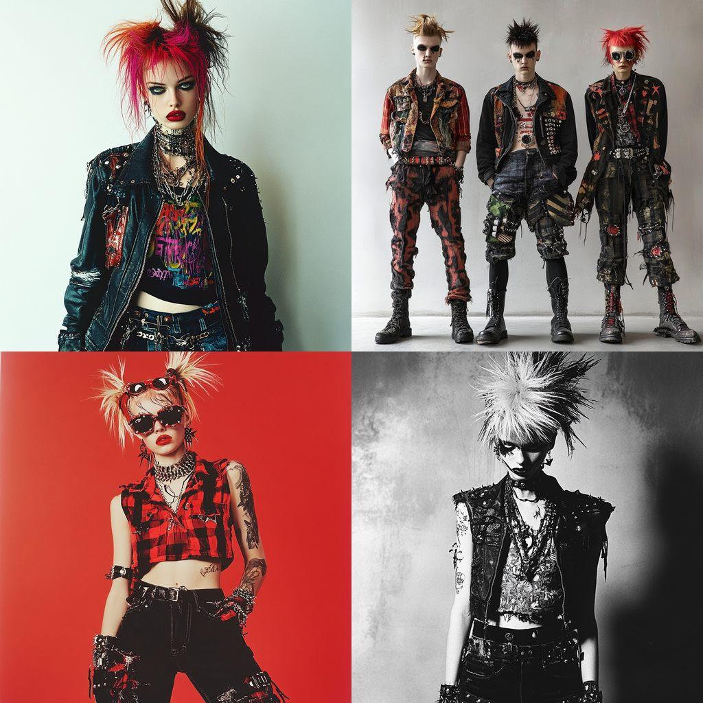 Punk fashion style, Midjourney V6.1, render 1 of 4