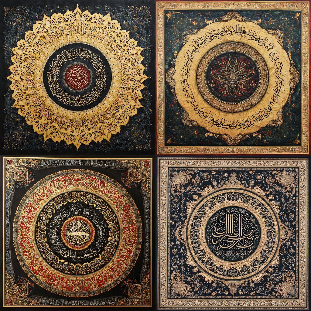 Quranic art style, Midjourney V6.1, render 1 of 4