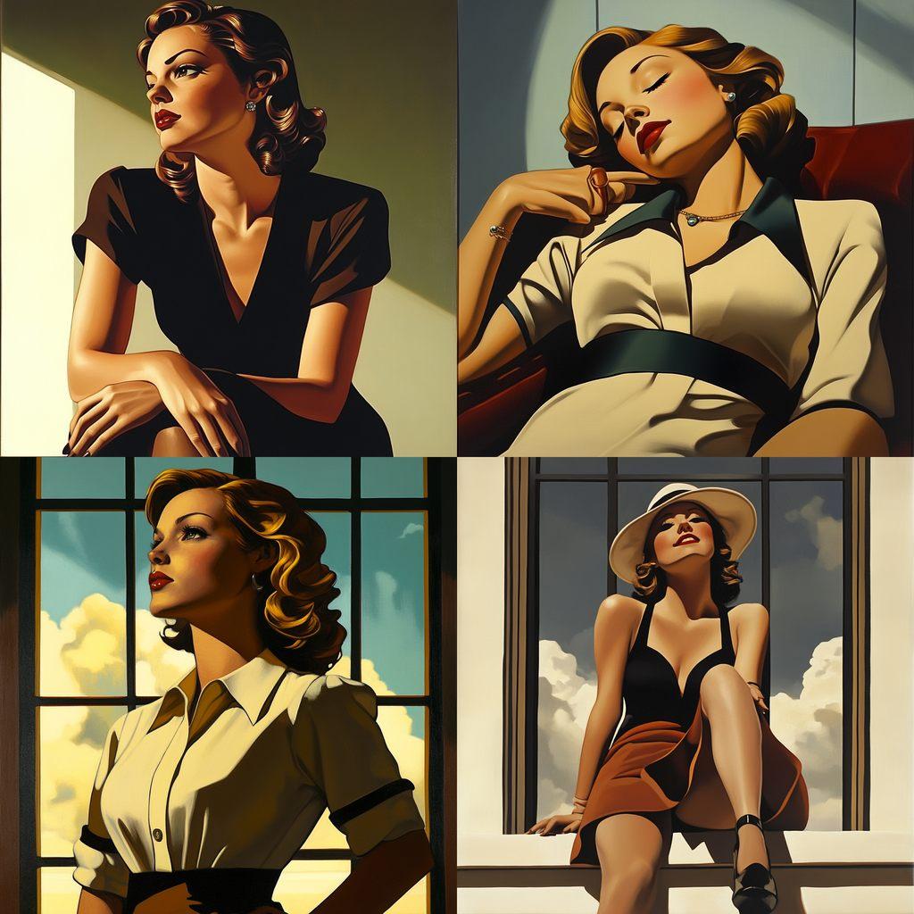 R. Kenton Nelson style, Midjourney V6.1, render 1 of 4