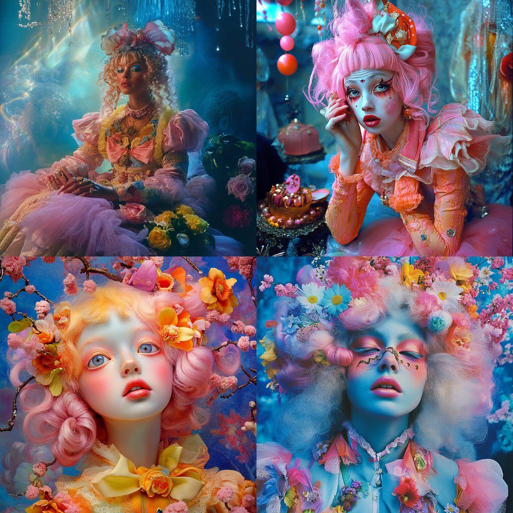 Rachel Maclean style, Midjourney V6.1, render 1 of 4