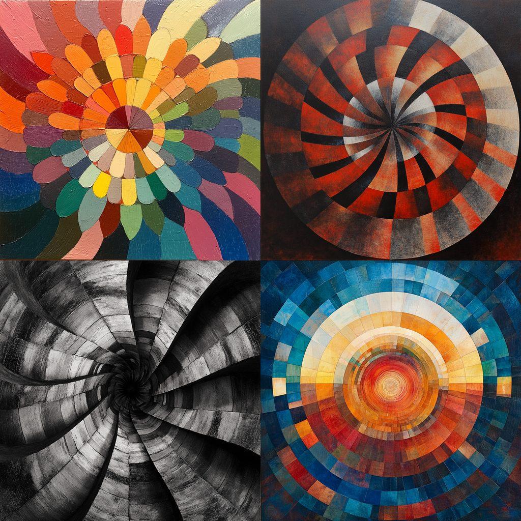 Radial composition style, Midjourney V6.1, render 1 of 4
