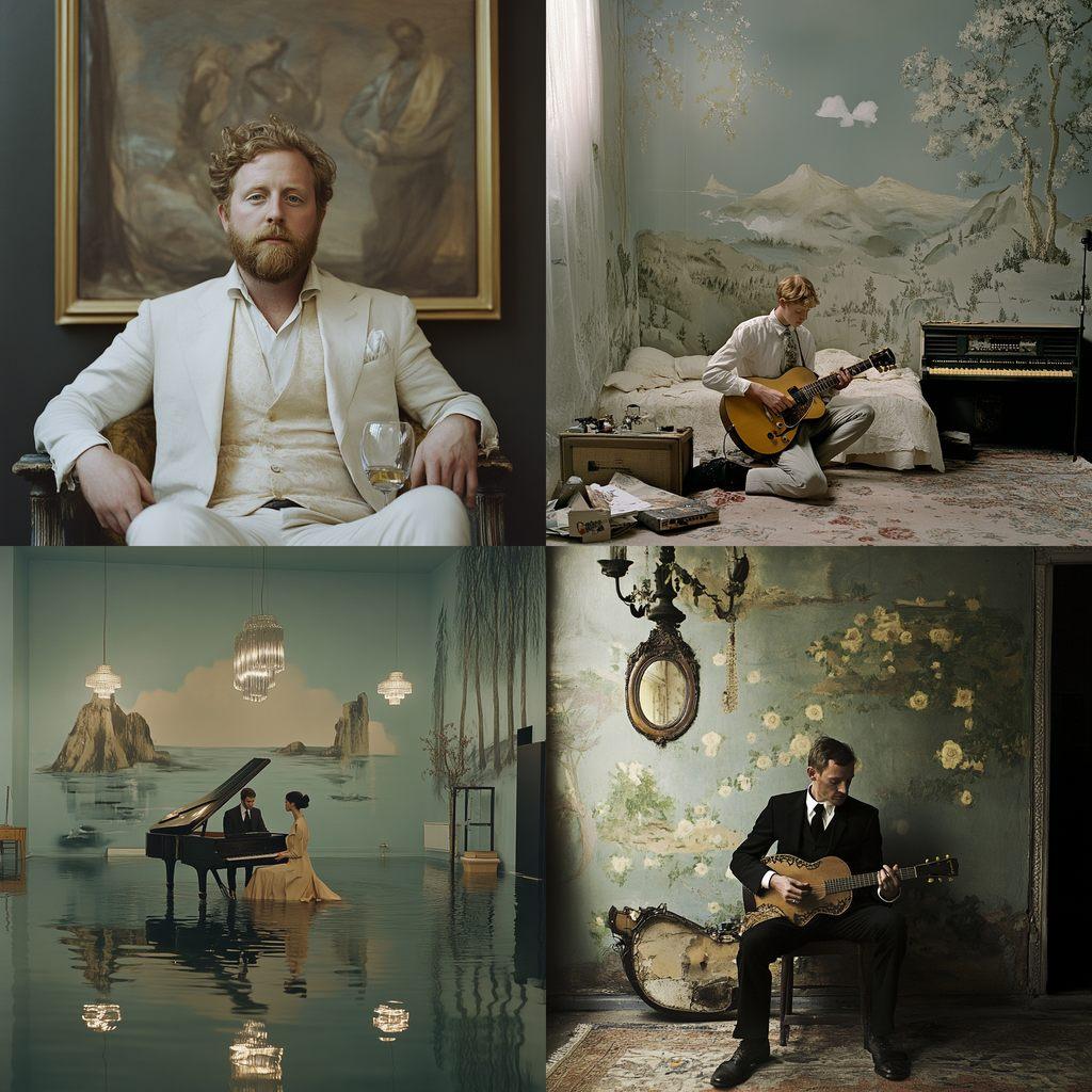 Ragnar Kjartansson style, Midjourney V6.1, render 1 of 4