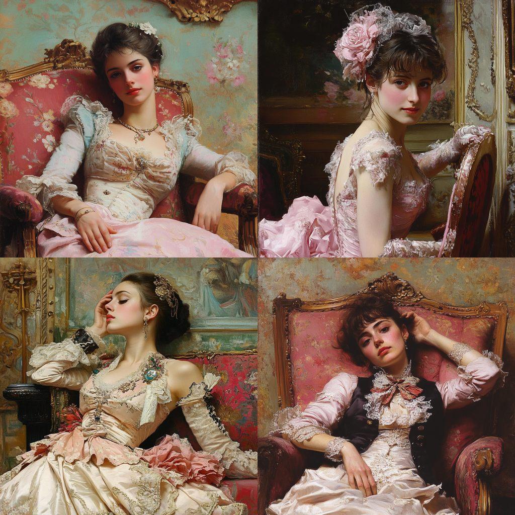 Raimundo de Madrazo y Garreta style, Midjourney V6.1, render 1 of 4
