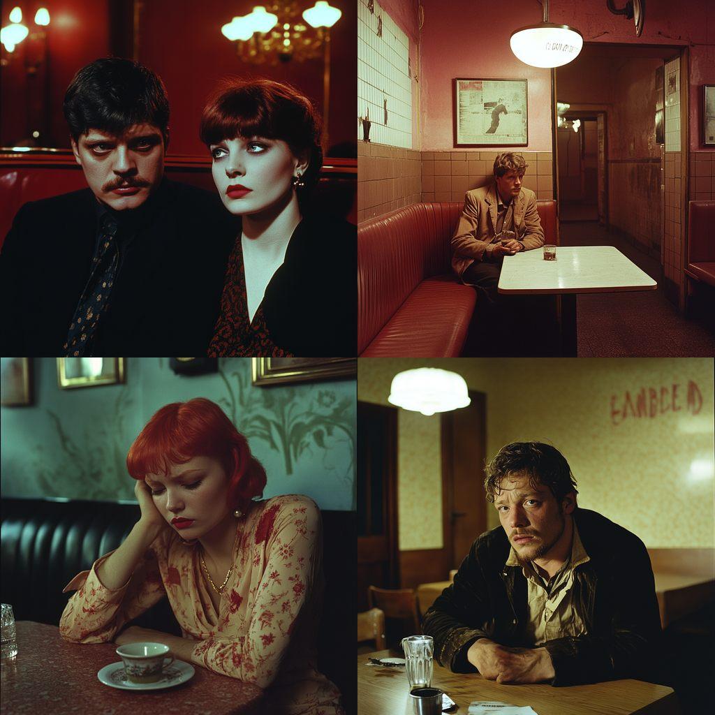 Rainer Werner Fassbinder style, Midjourney V6.1, render 1 of 4