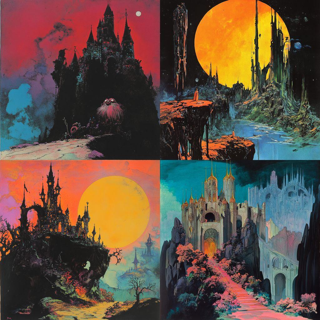 Ralph Bakshi style, Midjourney V6.1, render 1 of 4