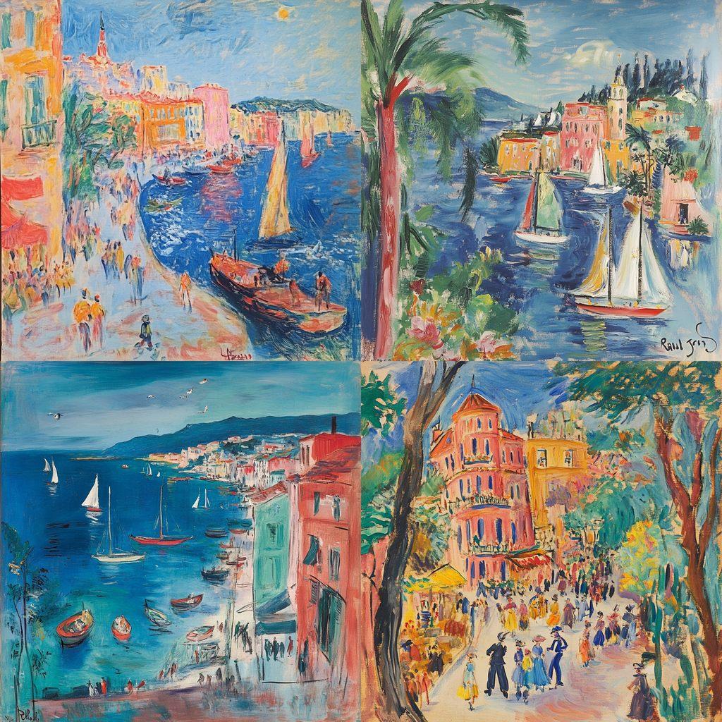 Raoul Dufy style, Midjourney V6.1, render 1 of 4