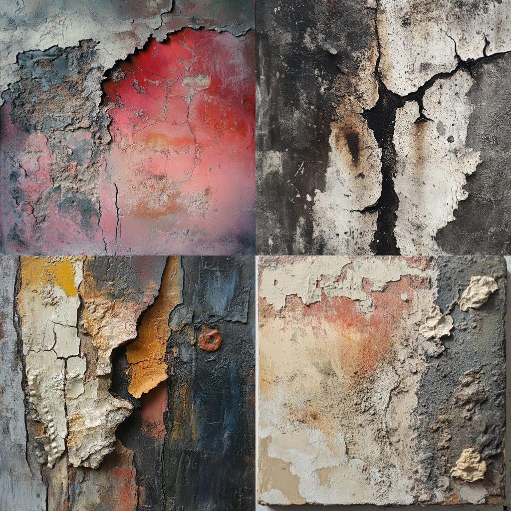 Raw texture style, Midjourney V6.1, render 1 of 4