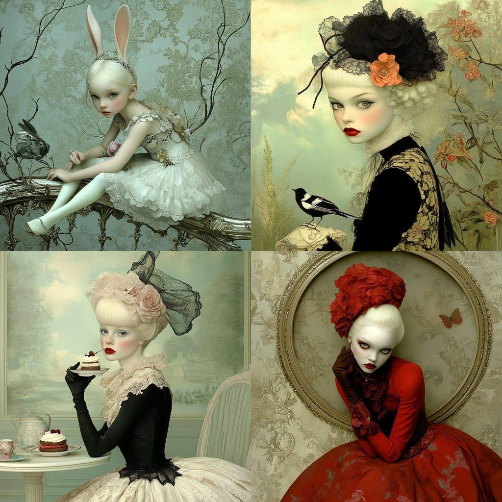 Ray Caesar style, Midjourney V6.1, render 1 of 4