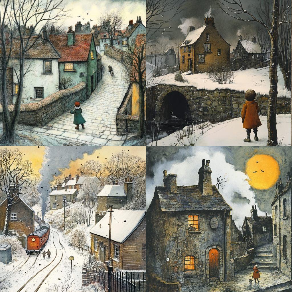 Raymond Briggs style, Midjourney V6.1, render 1 of 4