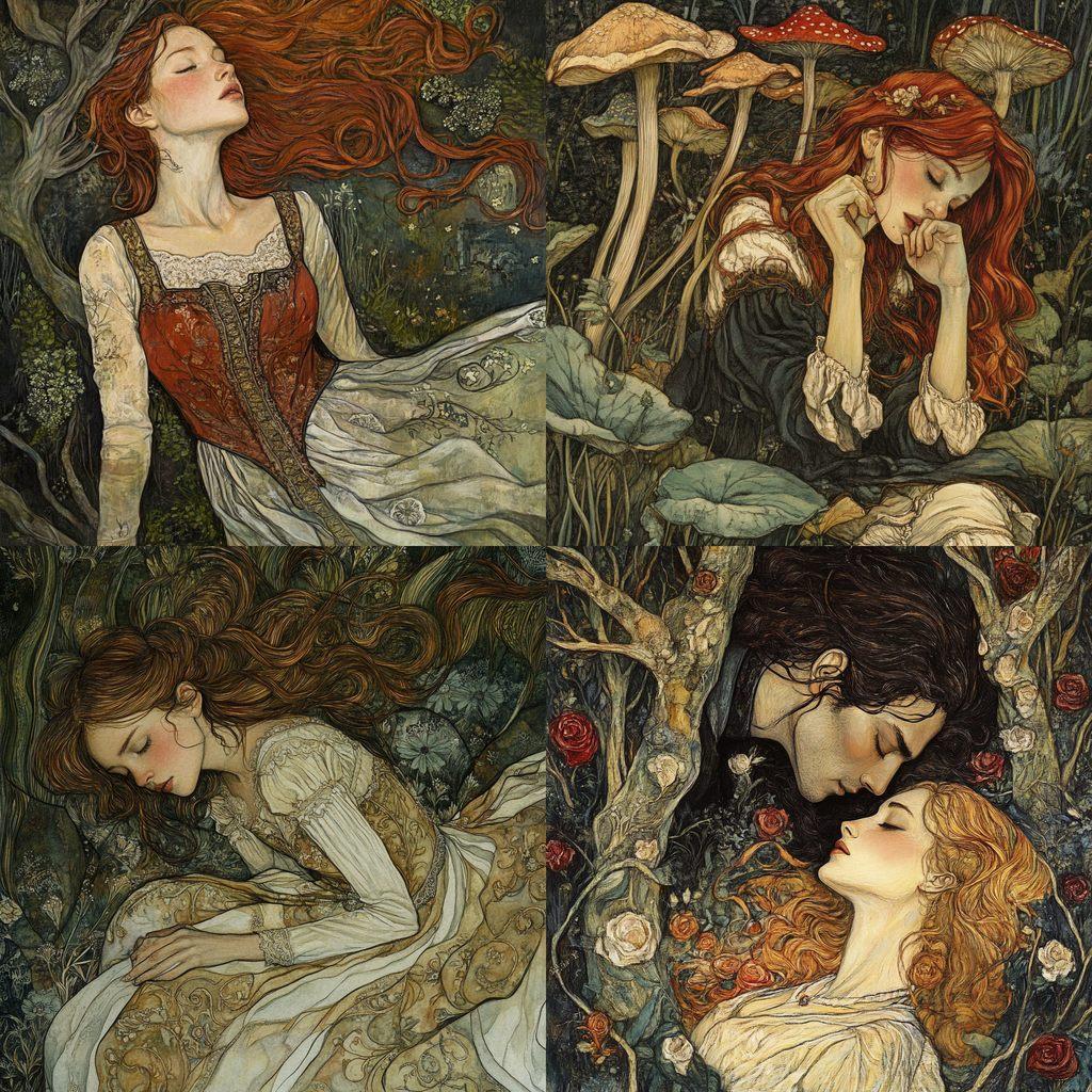 Rebecca Guay style, Midjourney V6.1, render 1 of 4