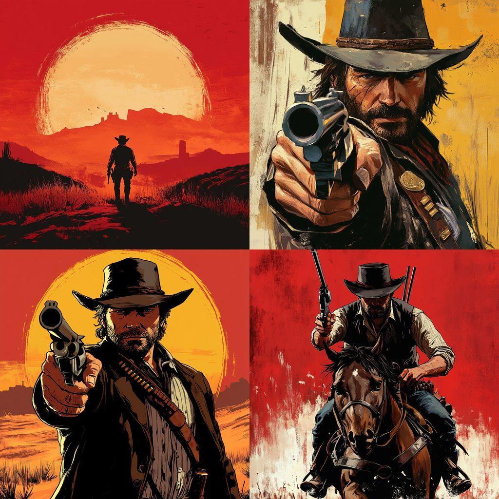 Red Dead Redemption style, Midjourney V6.1, render 1 of 4