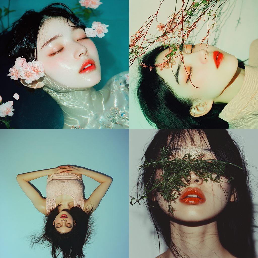 Ren Hang style, Midjourney V6.1, render 1 of 4