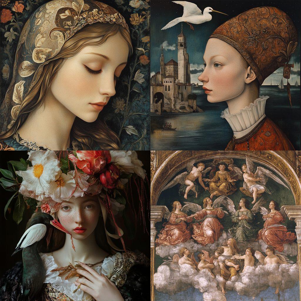 Renaissance style, Midjourney V6.1, render 1 of 4