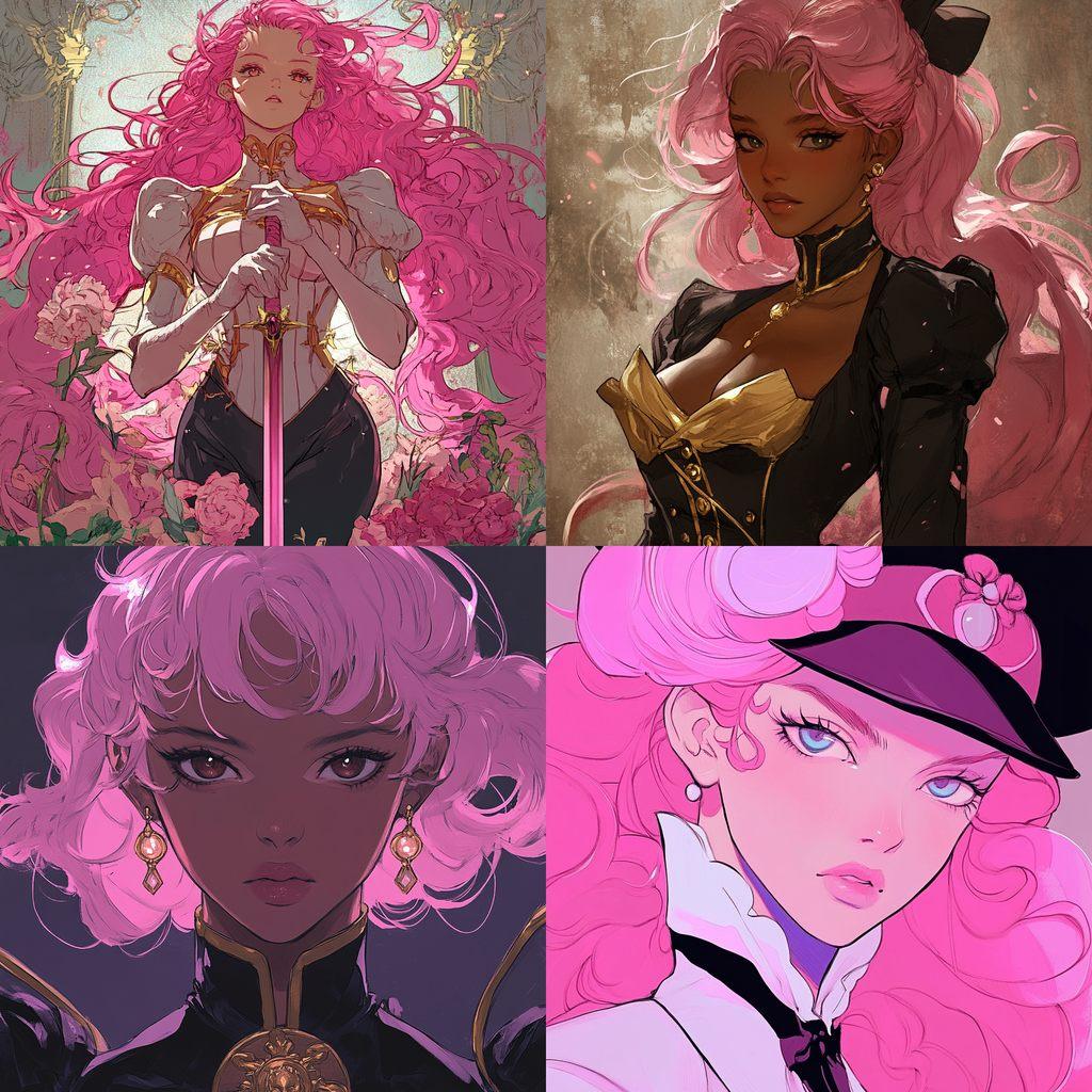 Revolutionary Girl Utena style, Midjourney V6.1, render 1 of 4